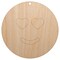 Heart Eyes Love Happy Face Emoticon Unfinished Craft Wood Holiday Christmas Tree DIY Pre-Drilled Ornament